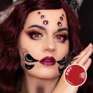 Red Screen Round Mesh Halloween Lens Contact Lenses