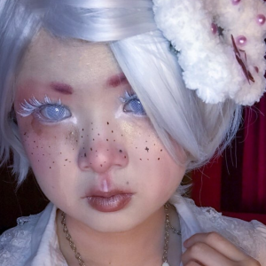 White Screen Round Mesh Halloween Lens Contact Lenses